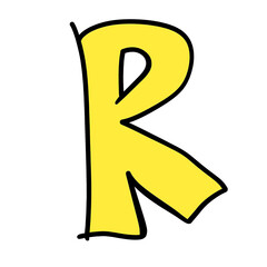 alphabet letter r png file transparent background element cartoon  © DLC