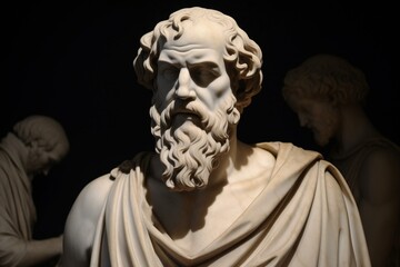 Aristoteles Teaching - Ancient Greece. Generative AI - obrazy, fototapety, plakaty