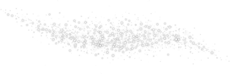 Christmas background. Powder dust light PNG. Magic shining white dust. Fine, shiny dust bokeh particles fall off lightly. Fantastic shimmer effect. PNG.
