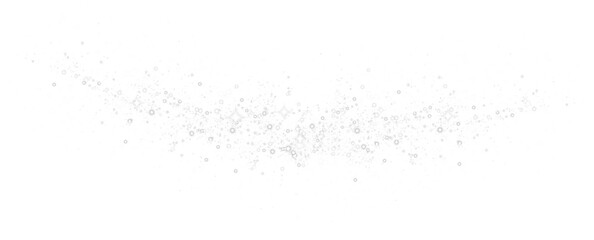 Christmas background. Powder dust light PNG. Magic shining white dust. Fine, shiny dust bokeh particles fall off lightly. Fantastic shimmer effect. PNG.
