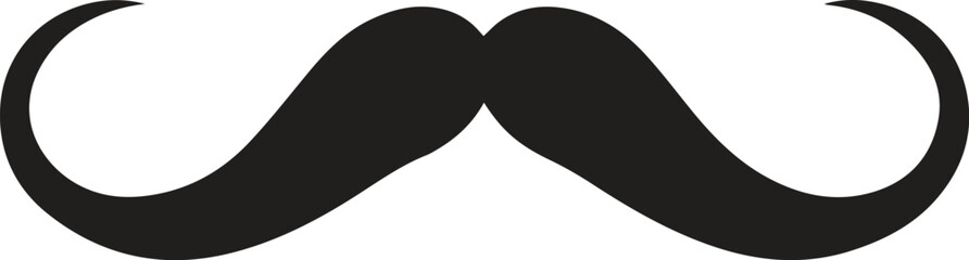 Different types of men's mustaches Vector Silhouette