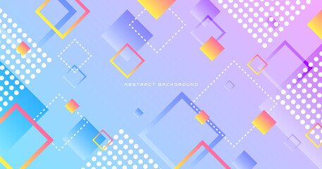 Colorful geometric abstract background overlap layer on bright space with rhombus shape decoration. Modern graphic design element squares style concept for banner, flyer, card, cover, or brochure
