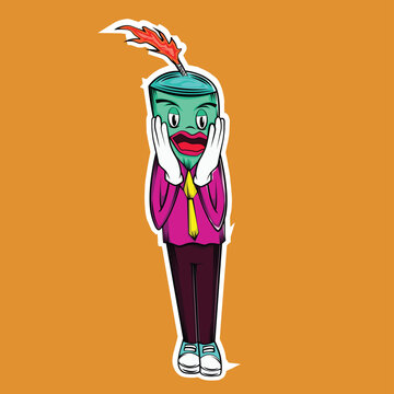 make a funny cartoon expressing fear of ghosts
