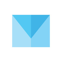 message icon design, with blue color flat style