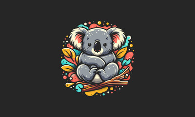 koala funny vector illustration mascot design