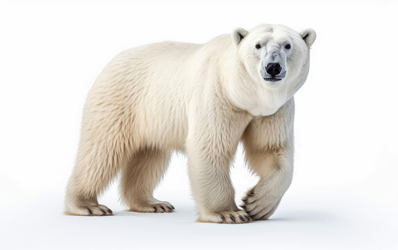 Image of polar bear isolated on white background