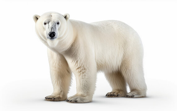 Image of polar bear isolated on white background