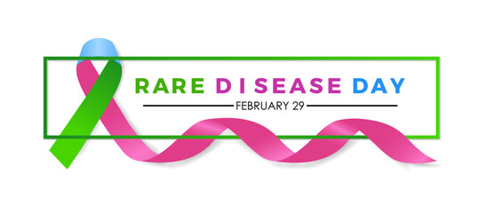 Illustration Of Rare Disease Day observed on February 29. Rare Disease Day is an awareness event that takes place every year on the last day. - obrazy, fototapety, plakaty