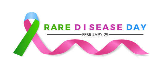 Illustration Of Rare Disease Day observed on February 29. Rare Disease Day is an awareness event that takes place every year on the last day.