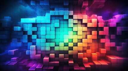 abstract background of Tetris Block Theme