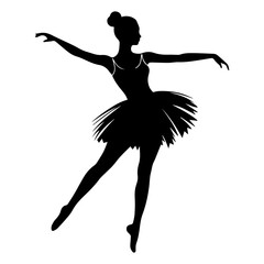 ballet dancer silhouette, Ballerina silhouette, vector illustrator.