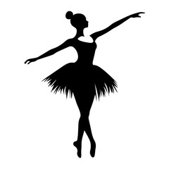 ballet dancer silhouette, Ballerina silhouette, vector illustrator.
