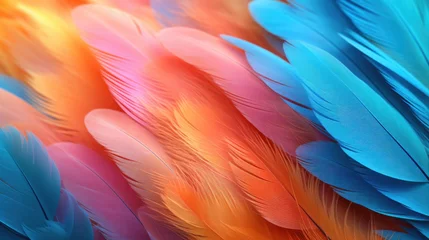 Foto op Aluminium Colorful color soft feathers background © GulArt