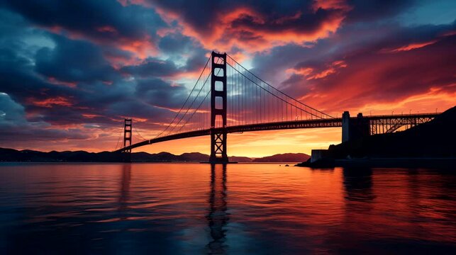 sunset over the river