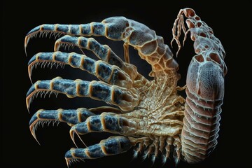 Distinctive hand deformity where fingers are flexed, resembling lobster claws. Generative AI - obrazy, fototapety, plakaty