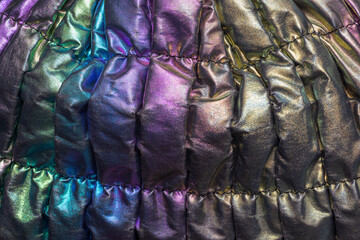 Holographic quilted fabric texture for background or cover