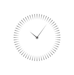 clock on white background	