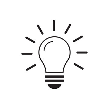Light bulb icon for apps and website