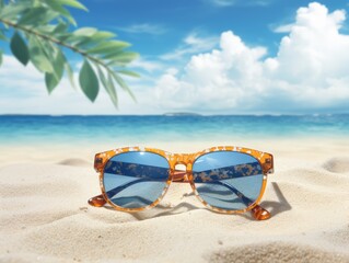 sunglasses on the beach