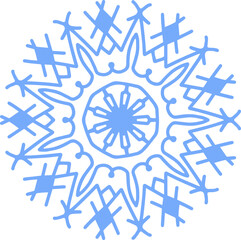 hand drawing sketch snowflake