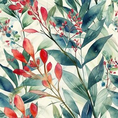 Botanica Watercolor Tile Seamless