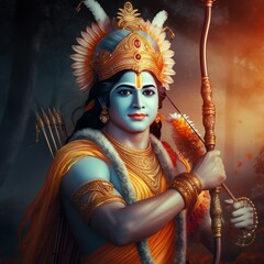 illustration of Share your most cherished images of Lord Rama, Generative ai
