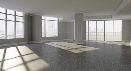 modern white empty office interior.