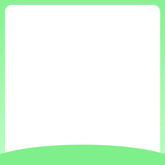 green square frame and banner bottom bar