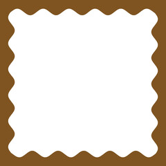 brown wave frame square