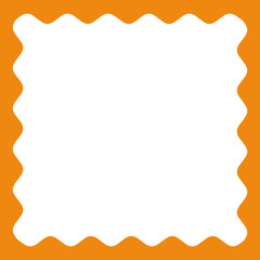 orange wave frame square