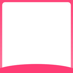 pink square frame and banner bottom bar