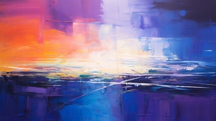acryl painting, purple, green, blue, abstract style, copy space, 16:9