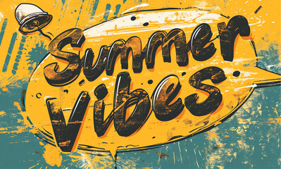 Energetic and Colorful Graffiti Lettering Expressing the Feel of Summer Vibes