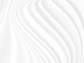 Clean fashion woven beautiful soft fabric abstract smooth curve shape decorative textile white background
