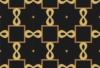 gold pattern on black background.  For interior wallpaper, smart design, fashion print. Business project. 