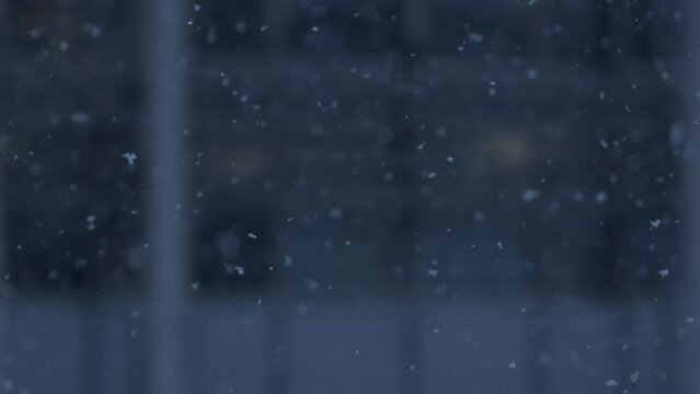 Snow falling during winter season in super slow motion at 1000 fps