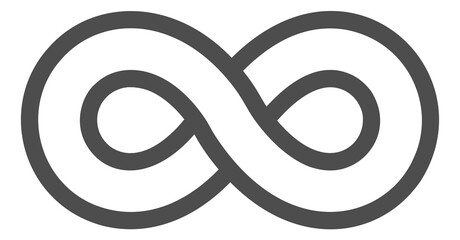 Limitless symbol. Linear eight sign. Infinite loop