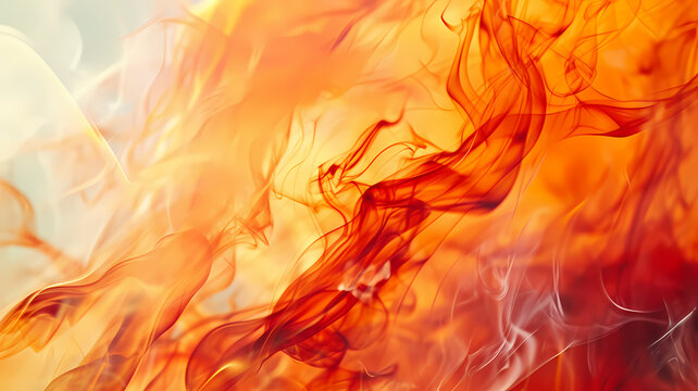 Calming rhythms of orange and red abstract firestorm background. Ai Genereted.