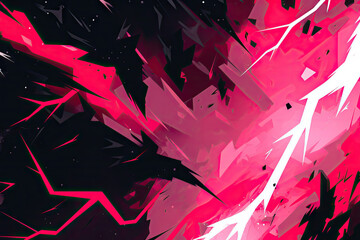 Abstract background with red and black polygons. Vector illustration for your design