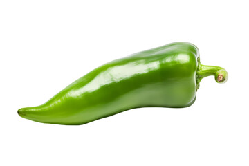  green chili pepper isolated on white transparent background