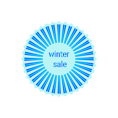 Banner, sign, winter sale logo on a white background for your projects. Vector graphics