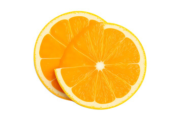 slice of orange isolated on white transparent background