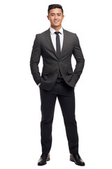 portrait of a male in business outfits isolated