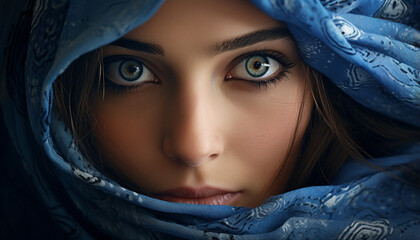 arab girl with blue eyes