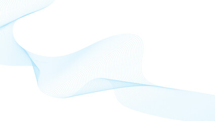 Abstract blue line wave background. Technology abstract lines on white background. Undulate Grey Wave Swirl, frequency sound wave, twisted curve lines with blend effect.	