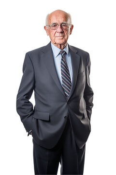 portrait of a senior male in business outfits isolated