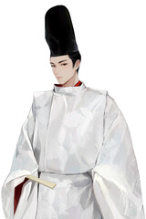 狩衣を着た男性（白）