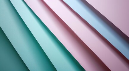 paper wall background in four different colors, in the style of light pink and teal, angular composition