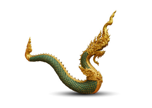 recommend clip art: golden naga art statue isolated on white background. This has clipping path.