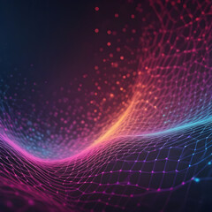 Obraz premium Abstract technology particles lines mesh background. Vector abstract graphic design banner pattern background web template.